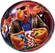 Joe stacks up the chips