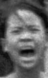 Close-up of Kim's face