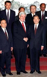 Newt Gingrich with Chinese delegation