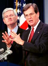 Trent Lott (R) and Newt Gingrich