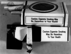 Cancer-stick warning
