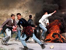 Palestinian protesters