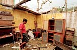 Hurricane damage in southern Mexico