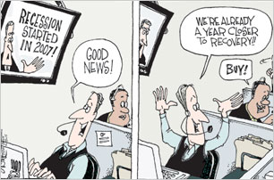 TODAY'S CARTOONS: Cartoonists' take on the economy.