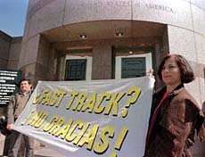 Chileans protest against fast track