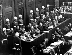 The defendants in the Nuremberg trials