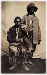 Two escaped slaves, photographed circa 1862