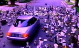 Car surrounded by appliances