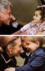 The Clintons with kids