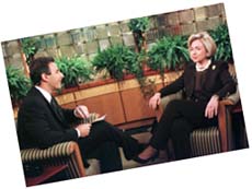 Hillary Clinton with host Matt Lauer on the Today show