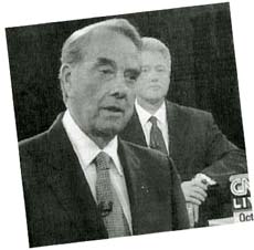 Bob Dole and Bill Clinton in The New York Times, Oct. 17, 1996