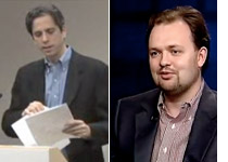 Steve Waldman and Ross Douthat. Stills from YouTube.