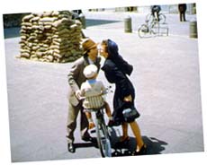 Benigni, Giorgio Cantarini, and Braschi in Life Is Beautiful