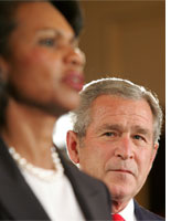 Condoleezza Rice and George Bush. Click image to expand.