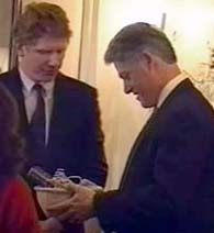 Potus with gift-bearing guest