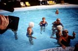 Senior citizens in swimming pool