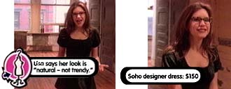 Stills from Lisa Loeb video