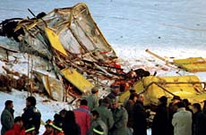 Cable-car wreckage