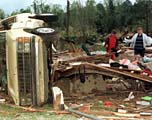 Tornado damage in Alabama
