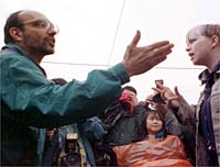 Dr. Slepian at a 1992 protest rally