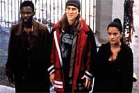 Chris Rock, Jason Mewes, and Salma Hayek in Dogma