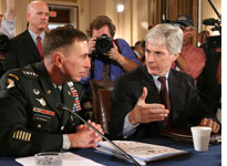 Gen. David Petraeus and U.S. Ambassador to Iraq Ryan Crocker. Click image to expand.