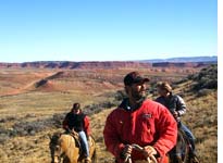 The morning horseback ride.