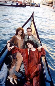 Theale (Alison Elliott), Densher (Roache), and Croy (Bonham Carter)