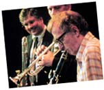 Allen with members of his band