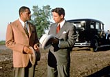 Bumpy (Fishburne) and Lucky Luciano (Andy Garcia)