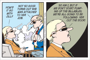 TODAY'S DOONESBURY: Nobody on Line 1. 