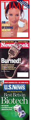 Time, Newsweek, and U.S. News & World Report