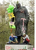 Balloons, spray paint, and tears