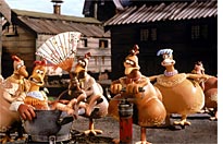 A scene from Chicken Run