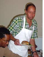 Carl Phillips, serving lunch