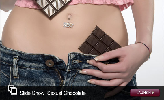 Click here to launch a slide show of women seductively eating chocolate.