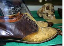 Shoes made from Big Nose's hide, later worn by Gov. Osborne. 