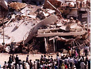 Earthquake devastation