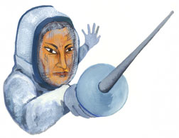 Fencing. Illustration by Nina Frenkel.