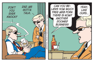 TODAY'S DOONESBURY: Speaking of belts.